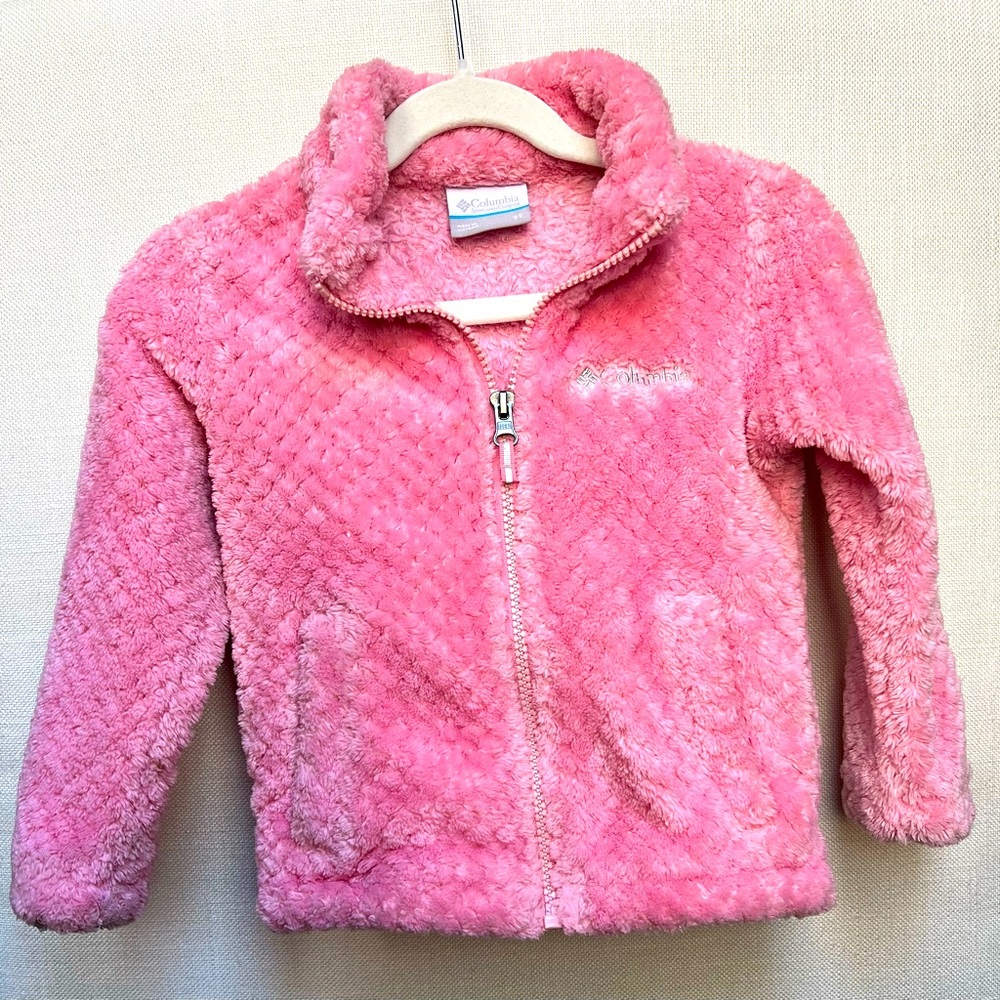 Columbia Girls Infant Fire Side Sherpa Jacket Zip-Up Plush Fleece Pink Size 3T